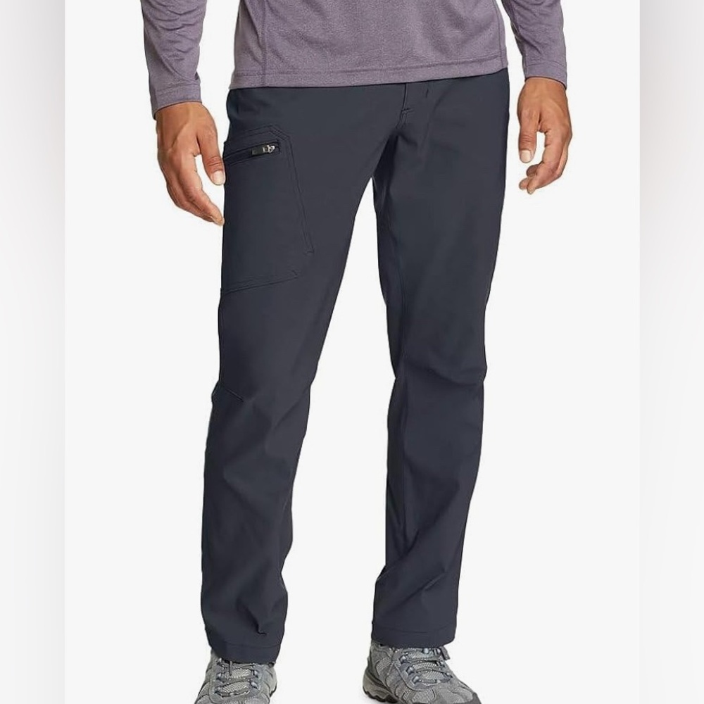 NWT Eddie Bauer Blue Gray Rainer Stretch Pants
